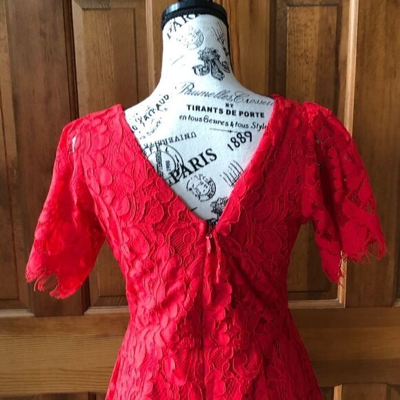 Lulus Pearson Red Lace Dress - Picture 8 of 11